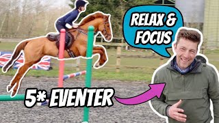 He LOVES jumping 🤩  Ex racehorse retraining  Footluce Eventing [upl. by Ythomit]