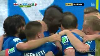 Mario Balotelli Goal  England vs Italy 12 World Cup 2014 [upl. by Yerocal]