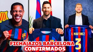 ¡LOCURA NUEVO BARCELONA 202324  LOS FICHAJAZOS DEL BARCELONA PARA ESTE MERCADO DE VERANO 2023 [upl. by Aspasia822]