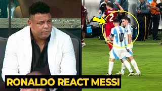 Brazilian Ronaldos reaction to Messi and Julian Alvarezs goal against Canada  Football News Today [upl. by Kaule134]