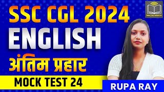 SSC CGL 2024  SSC CGL English Class24 by Dr RUPA RAY mam [upl. by Anrak]