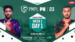 URDU 2023 PMPL Pakistan Spring  Week 1 Day 1  Survive to Conquer [upl. by Nnyltiak]