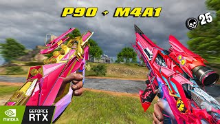 M4A1 Embrace  P90 Empyrean 25 Kill random squad Blood strike max graphic [upl. by Oilisab]