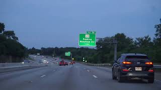 Interstate 95 Massachusetts Peabody to Weston southbound part 1 [upl. by Tail]