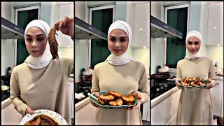 Anzalna Nasir Cooking Show  Hari Ini Masak Udang Sebesar Muka Goreng Kunyit Untuk Makan Malam 😀 [upl. by Ydnys]