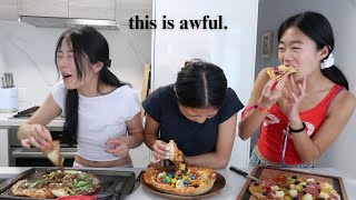 WE TRIED THE PIZZA CHALLENGE [upl. by Ahsart576]