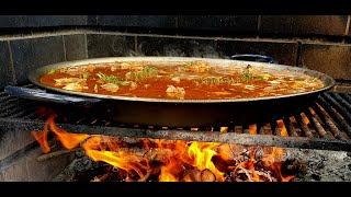 Auténtica Paella Valenciana a Leña y Truco para poner el agua exacta [upl. by Aroda]