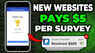 Get Paid 5 PER SURVEY Make Money Taking Surveys Online  Apps That Pay in 2024 [upl. by Fish]