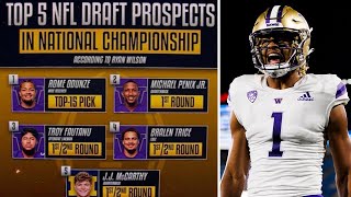 National Championship Top 5 NFL DRAFT Prospects between Washington Michigan  CBS Sports [upl. by Ayitahs]