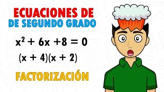 ECUACIONES DE SEGUNDO GRADO POR FACTORIZACIÓN Super facil  Para principiantes [upl. by Lyrej]