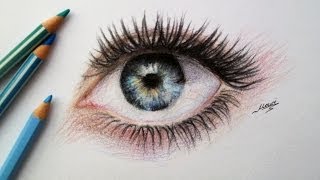 Realistic Eye Drawing Time Lapse [upl. by Giltzow894]