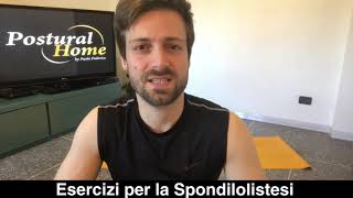 Spondilolistesi video esercizi e consigli  Metodo Postural Home® [upl. by Snook]