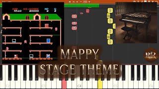 Mappy Music  Stage Theme NES Soundtrack  Synthesia Piano [upl. by Jill231]