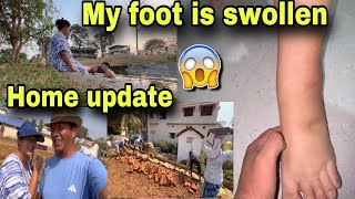 Home Update Started Build The Wall  My Foot Is Swollen 😢 Pema’s Channel [upl. by Abehshtab]