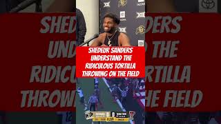 Shedeur Sanders understand the ridiculous tortilla throwing on the field [upl. by Ettevol]