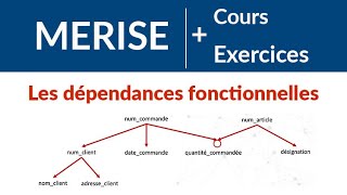 11 Les dépendances fonctionnelles  MERISE  Cours et exercices corrigés [upl. by Venola]