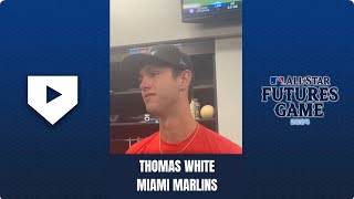 AllStar Futures Game Interview with Marlins Prospect Thomas White [upl. by Eneja251]