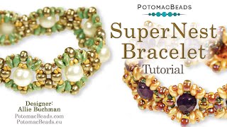 SuperNest Bracelet DIY Jewelry Making Tutorial by PotomacBeads [upl. by Anahahs]