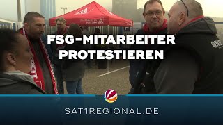 27 Tage ohne Lohn FSGBeschäftigte protestieren in Flensburg [upl. by Arannahs]