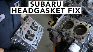 How To Replace Subaru Leaking Headgaskets SOHC EJ25 [upl. by Cerelly314]