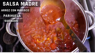 CÓMO PREPARAR SALSA MADRE PARA ARROZ CON MARISCOPARIHUELASUDADO  RECETAS FÁCILES [upl. by Tnomal]