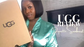 UGG DISQUETTE amp SUNBURST UNBOXING REVIEW  TRY ON HAUL  Life Of Shaday [upl. by Moffit]