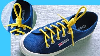 蝶々結びの代わりに！カジュアルでおしゃれな靴ひもの結び方 背高結び how to tie shoelaces 〔生活に役立つ！〕 [upl. by Loredana184]