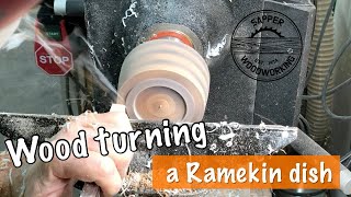 Wood turning a small Ramekin dish [upl. by Kotto]