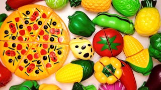 Oddly Satisfying Veggie and Fruit Toy Cutting  Pizza ASMR Play 🍕 [upl. by Narut]