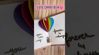 DIY Colorful PopUp Card Idea For BoyfriendGirlfriend 💗 papercraft diycard craftideas [upl. by Neona]