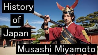 The history of Japan The Life of Japanese Samurai Musashi Miyamoto in English [upl. by Yebloc790]