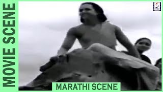 जेव्हा ज्ञानेश्वर भिंत चालवतात Scene quotSant Gyaneshwarquot Marathi Movie [upl. by Aloise]