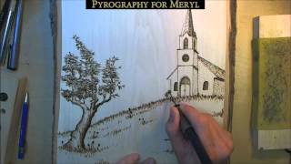 Landscape Pyrography Wood burning [upl. by Isoais412]