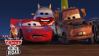 Best of Lightning McQueens Bravest Moments  Cars on the Road  Pixar Cars [upl. by Slaohcin]