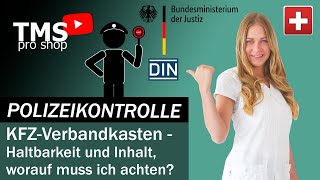 👮🏻‍♂️ Polizeikontrolle KFZVerbandkasten  Haltbarkeit und Inhalt worauf muss ich achten [upl. by Aradnahc]