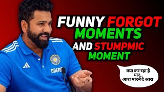 Rohit Sharma Stump Mic  Rohit Sharma Forget Moments  Funny Moments  Thug Life  Sigma Moments [upl. by Carder]