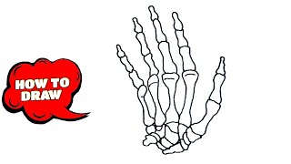 How to Draw a Skeleton Hand on your Hand  Skeleton Drawings Pictures  Skeleton Drawing Cartoon [upl. by Doran980]