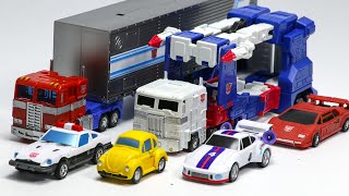 Transformers G1 Mini Optimus Prime Bumblebee Prowl Sideswipe Jazz Ultra Magnus Car Robot Toys [upl. by Eillek]