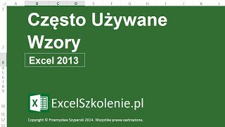 Często Używane Wzory  Kurs Excel Dla Zaawansowanych [upl. by Salkin]