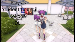 Play as Student Council Kokona  DL Yandere Simulator [upl. by Yelak]