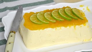 Flan de leche condensada y limón ¡Sin horno Super fácil y rápido [upl. by Arreis]