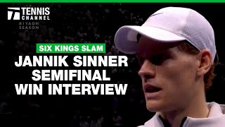 Jannik Sinner Staying Calm Under Djokovics Pressure l  Six Kings Slam OnCourt Interview [upl. by Moffitt]