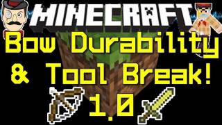 Minecraft 10 BOW Durability amp Tool Breaking Animation  New Sounds [upl. by Aynna]