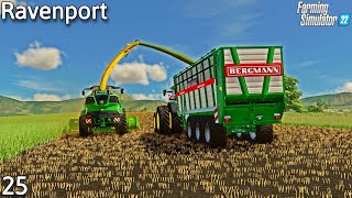 CHOPPING OATS into WHOLECROP SILAGE  Ravenport  Ep 25 farmingsimulator22 [upl. by Araccat]