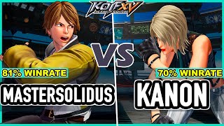 KOF XV ▰ Mastersolidus RockOYashiroGoenitz vs Kanon VanessaShingoHinako [upl. by Eberle415]