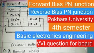 Forward Bias PN junction Reverse BiasBEE  pokhara university  4th sem BEE  Deepa Gupta [upl. by Aitsirhc]