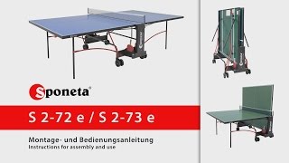 Sponeta S 272 e  S 273 e  Montageanleitung Tischtennistisch  Instructions for assembly and use [upl. by Coster]