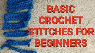 BASIC CROCHET STITCHES FOR BEGINNERSHOW TO CROCHET FOR ABSOLUTE BEGINNERS [upl. by Salta]