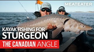 Kayak Fishing for Sturgeon  S3E01  The Canadian Angle [upl. by Eniowtna]