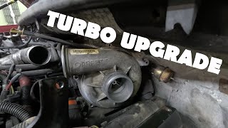 73 POWERSTROKE Stock Turbo gets an Upgrade Wicked wheel install [upl. by Htenaj206]